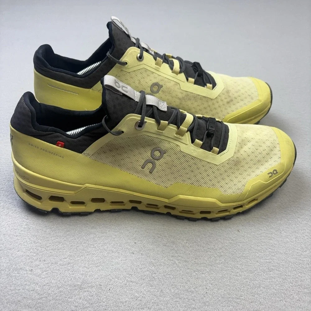 On Running Shoes Mens Size 13 Yellow Trail CloudTec Missiongrip Sneakers
